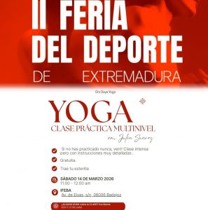 Yoga en II Feria del Deporte de Extremadura