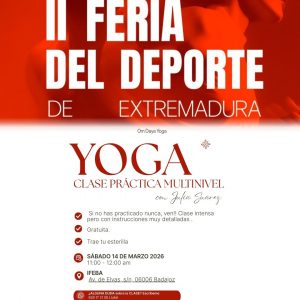 Yoga en II Feria del Deporte de Extremadura